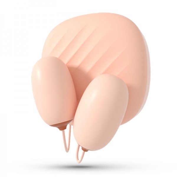 杰士邦女用双蛋震动款跳蛋Softoy系列小粉饼双线双蛋震动款自慰解压女用玩具成人情趣用品