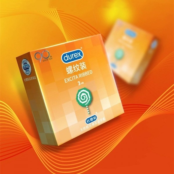 Durex/杜蕾斯螺纹装避孕套男用3只装安全套成人计生性用品