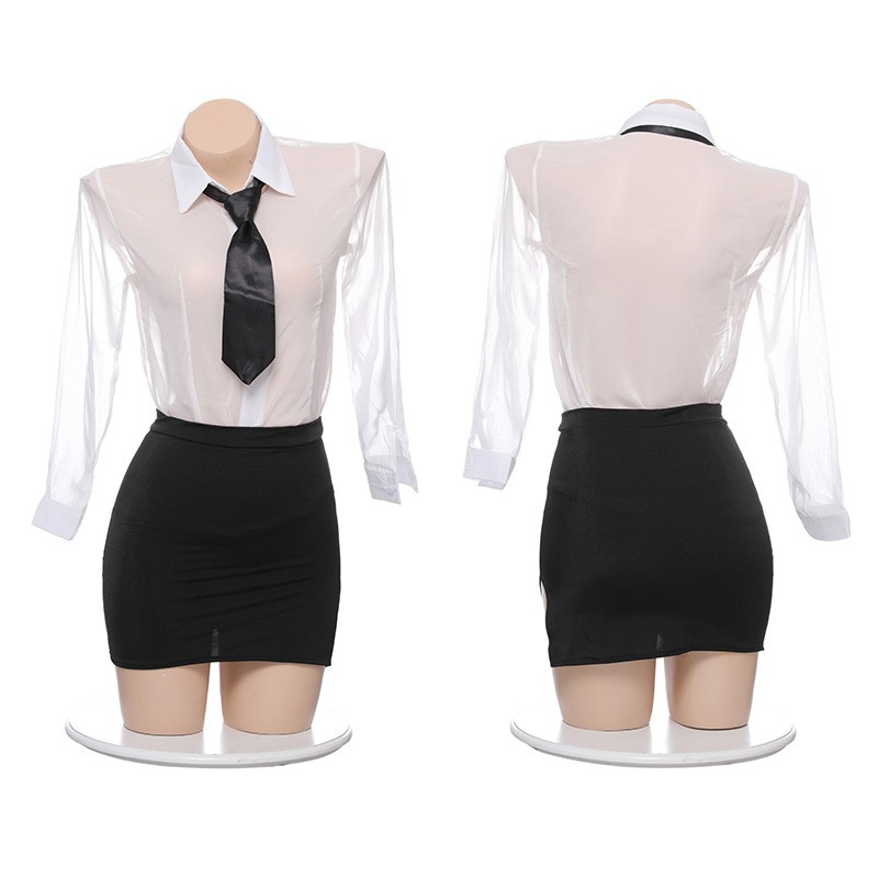 风情诱惑秘书套装女性情趣制服性感露沟纯欲风成人情趣内衣6967