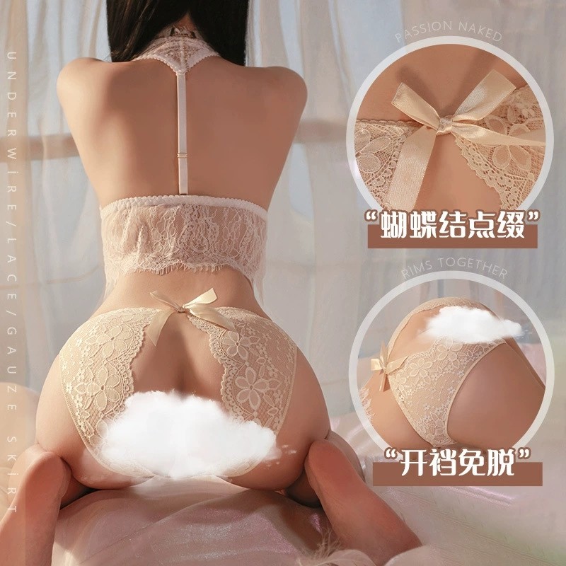 霏慕花朵蕾丝开裆女内裤情趣内裤批发开裆裤情趣内裤女7120